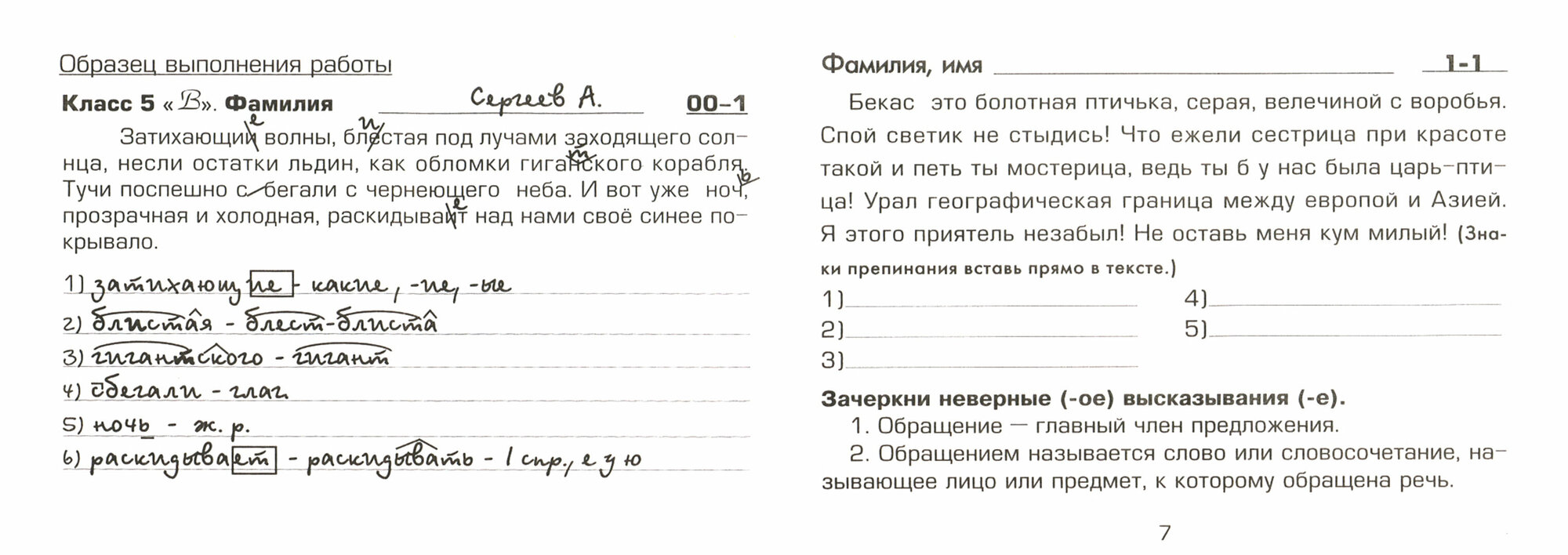 Найди ошибку 5 класс Русский язык Сборник самостоятельных работ - фото №7