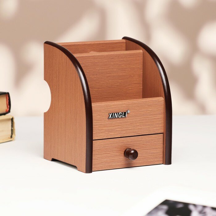 фото Органайзер 3 секций, с выдвижным ящиком, 14*11,5*10см 9944877