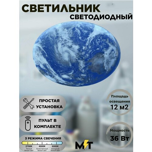 Светильник светодиодный, Люстра, Светильник Планета 36W