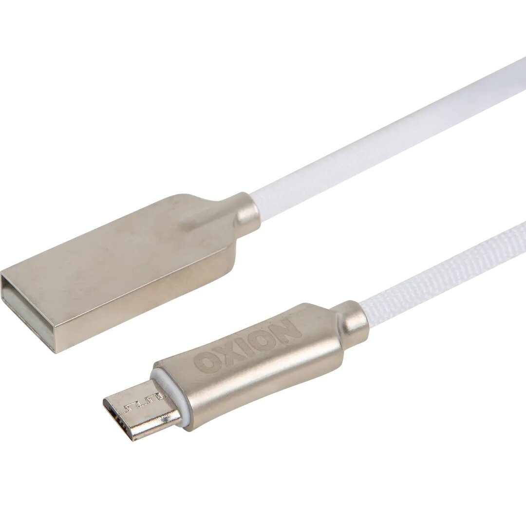 Кабель Oxion USB-micro USB 1 м цвет белый