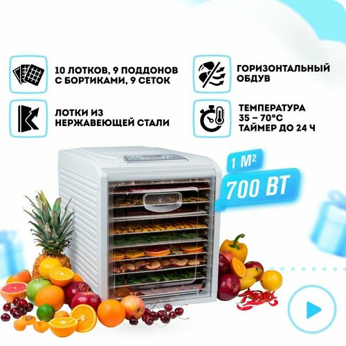 Сушилка RAWMID Dream Vitamin DDV-10, белый маслопресс rawmid dream modern odm 01 белый