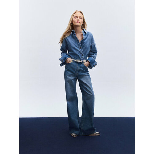 фото Джинсы zarina, размер 2xs (ru 40)/170, голубой