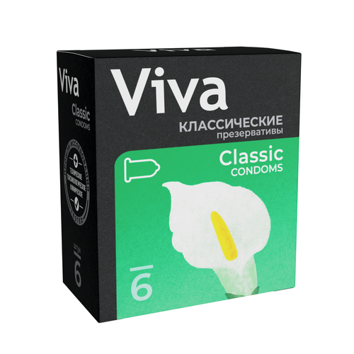 VIVA Презервативы Классические, 6 штук