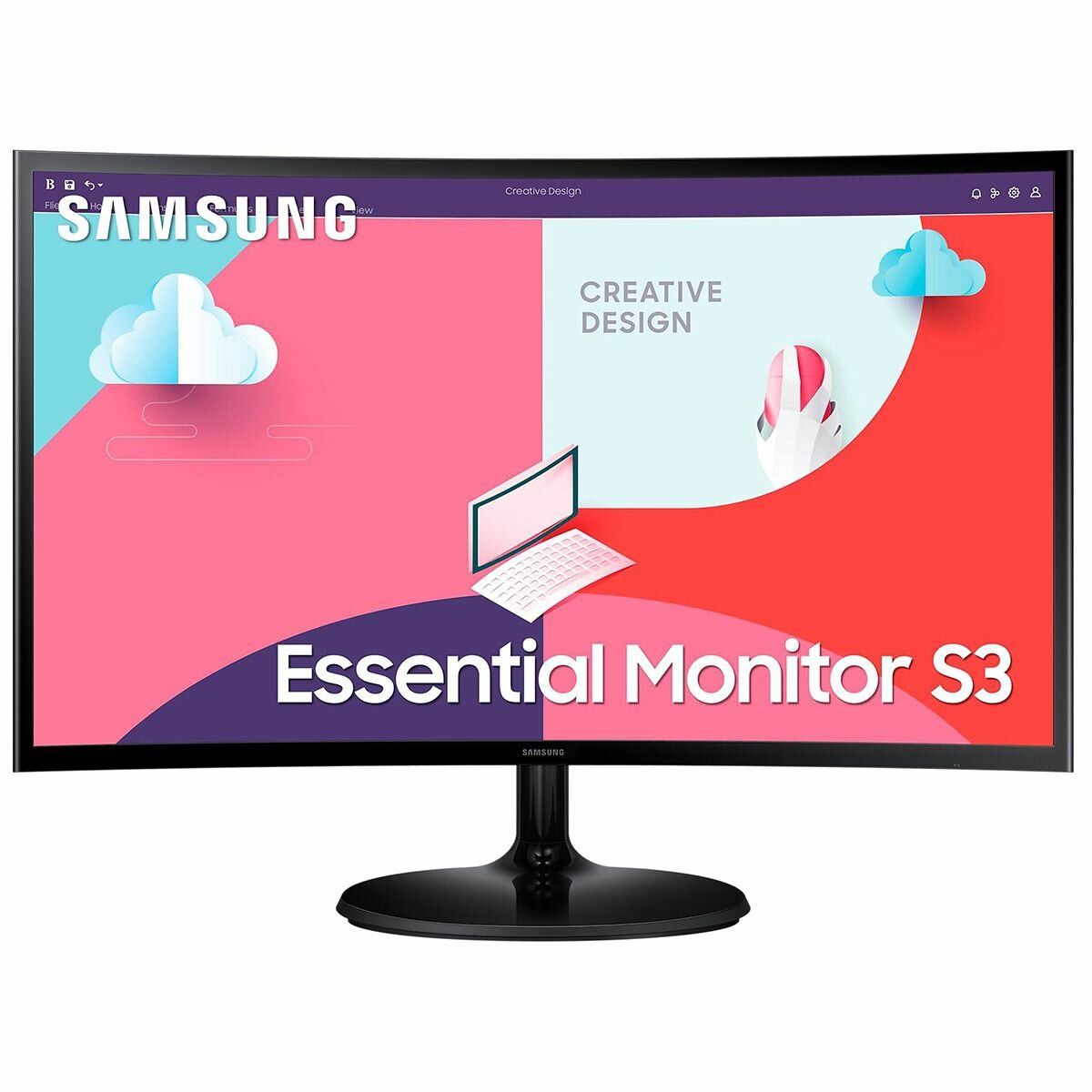 23.8" Монитор SAMSUNG S24C360EAI, VA, 1920x1080, 75Hz, черный