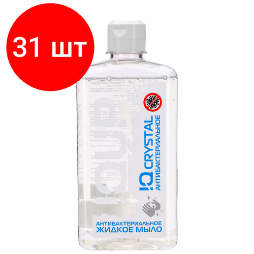 Комплект 31 штук, Мыло жидкое IQUP Clean Care Luxe антибактериальн флип-топ ПЭТ 0.5л прозрач