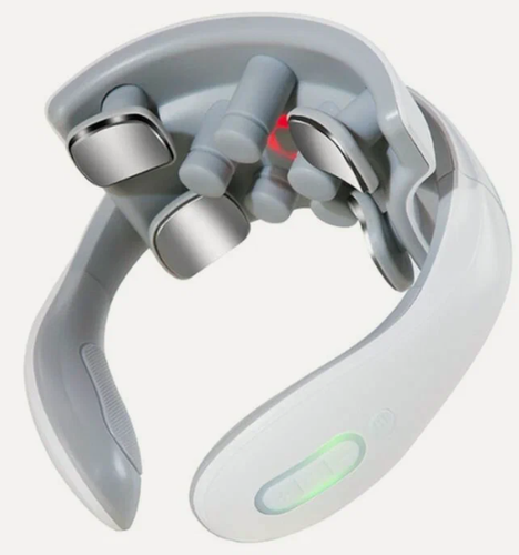 Изображение товара Электрический массажер для шеи и плеч лимфодренажный\Электромассажер, импульсный массажер для шеи с подогревом