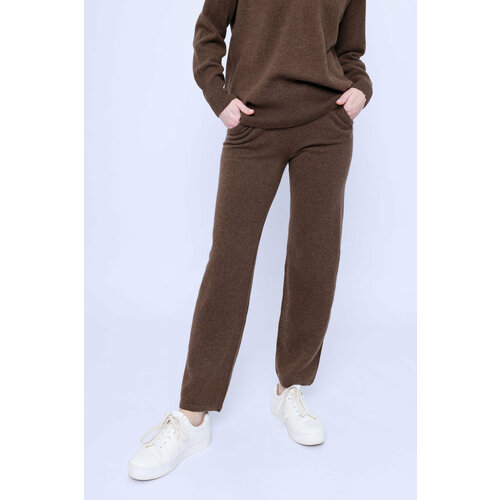 фото Брюки khan cashmere, размер 2xl, коричневый