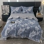 Постельное белье С Одеялом, Евро, Сатин, VIVA HOME TEXTILE, Простынь на резинке 180x200x25, OBR142 - изображение