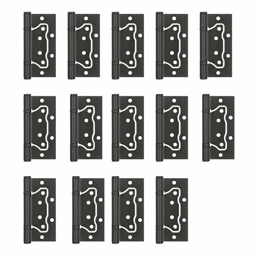 фото Петля универсальная без врезки fuaro (фуаро) in4500w-bl gr (500-2bb/bl 100x2,5), графит, блистер 14 штук