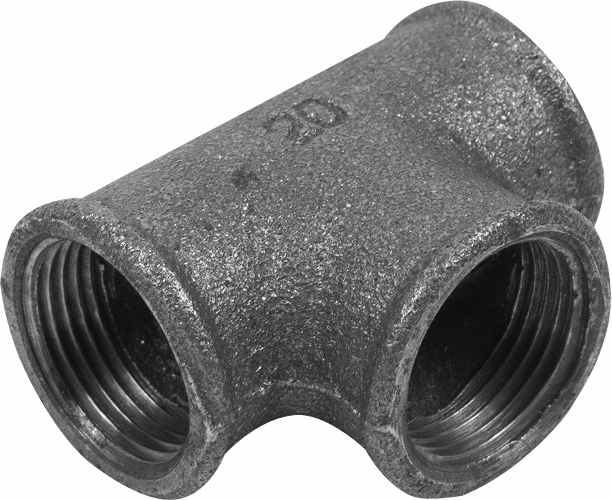 фото Тройник внутренняя резьба 3/4" мм чугун цвет чёрный