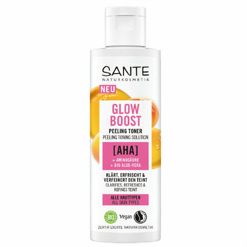 SANTE Glow Boost Тоник-пилинг с AHA-кислотами, аминокислотами и био-алоэ вера 125 мл тоник для лица освежающий sante refreshing facial toner 125 мл