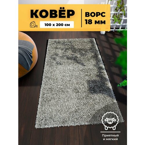 Ковер комнатный на пол Шегги Midi 100х200 пушистый