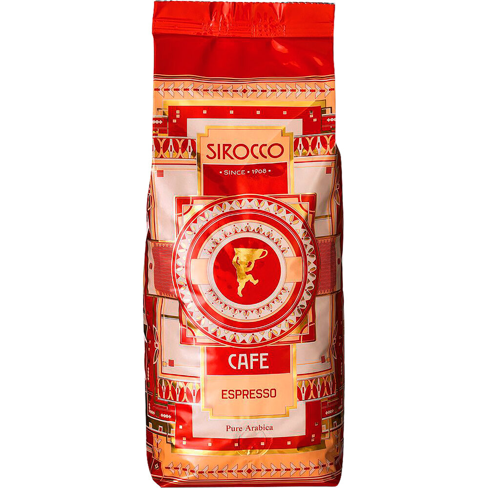 Швейцарский кофе в зернах SIROCCO Espresso (500 гр) - 100% арабика темной обжарки для любой кофеварки