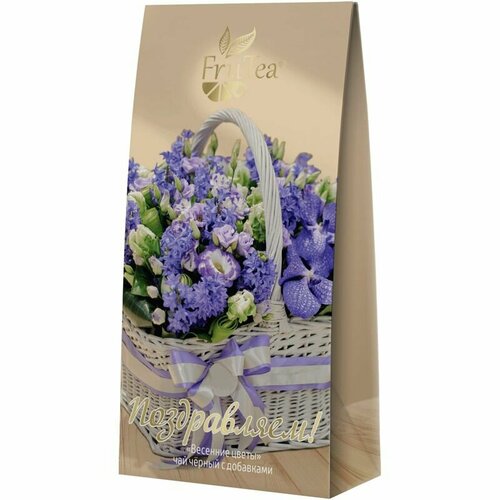 Чай FruTea черный Весенние цветы с добавками среднелистовой 50 г