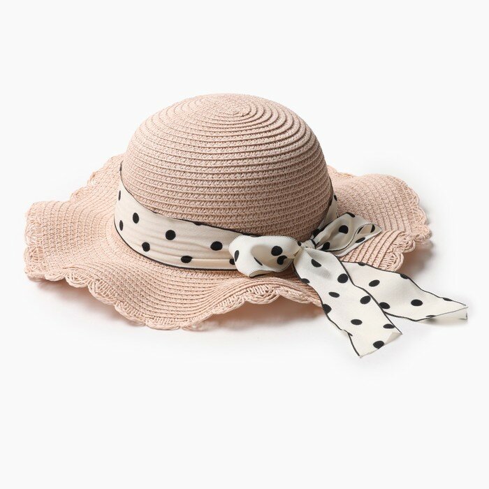 Шляпа для девочки "Леди" MINAKU, р-р 52, цв. розовый