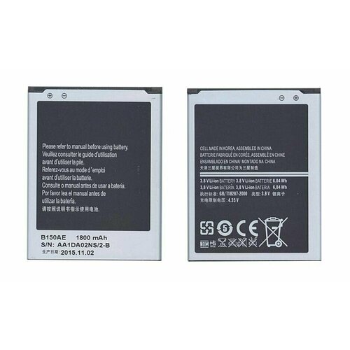аккумулятор батарея b150ae для samsung galaxy core gt i8262 Аккумулятор для смартфона Samsung B150AC, B150AE, 3.7V, 1800mAh, код mb016297