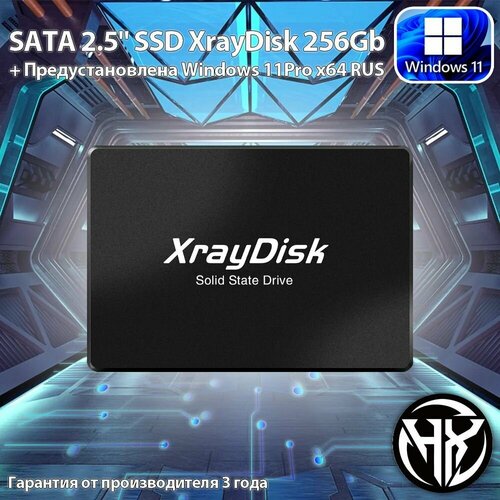 SSD диск XrayDisk 512Gb 25 SATA3 60 Гбитс с предустановленной ОС Windows 11Pro x64 5357₽