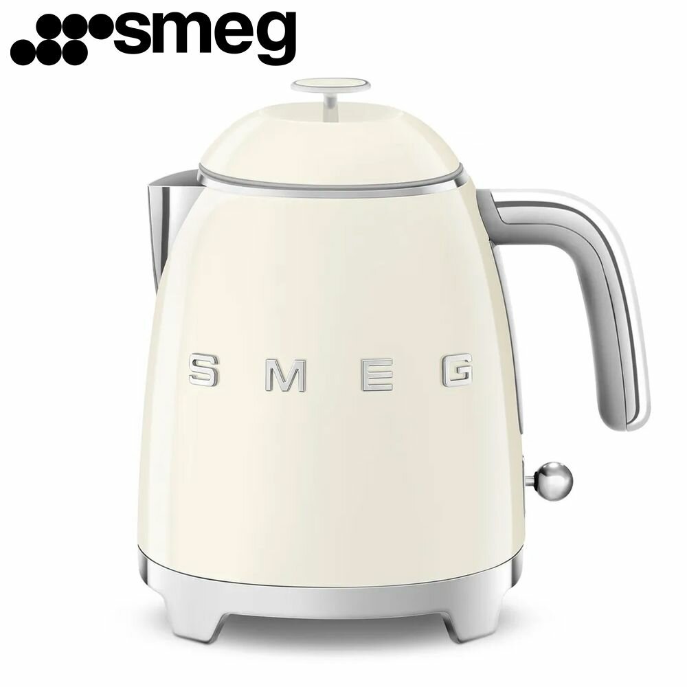 Чайник электрический мини SMEG KLF05CREU / мощность 1400 Вт / кремовый