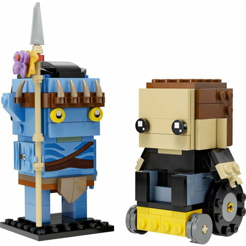 фигурка джейк салли аватар 2 avatar jake sully подставка оружие 19 см Конструктор LEGO Brickheadz 40554 Джейк Салли и его аватар