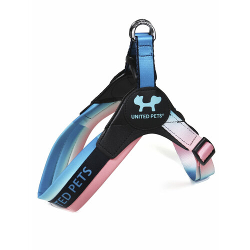 Шлейка United Pets для собак Complete me 3.5 - XL 48-64, розово-голубой тай-дай