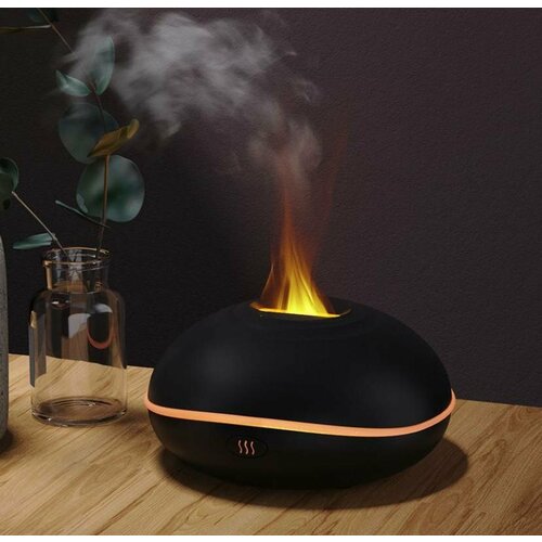 Увлажнитель воздуха и аромадиффузор с разноцветной подсветкой для дома, ночник с эффектом пламяни