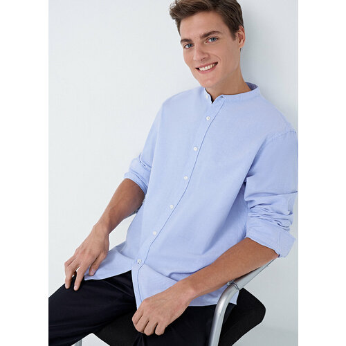 Рубашка O'STIN, размер 44-46, голубой