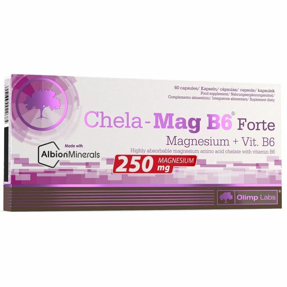 Магний OLIMP CHELA-MAG B6 FORTE 250 mg 60 капсул