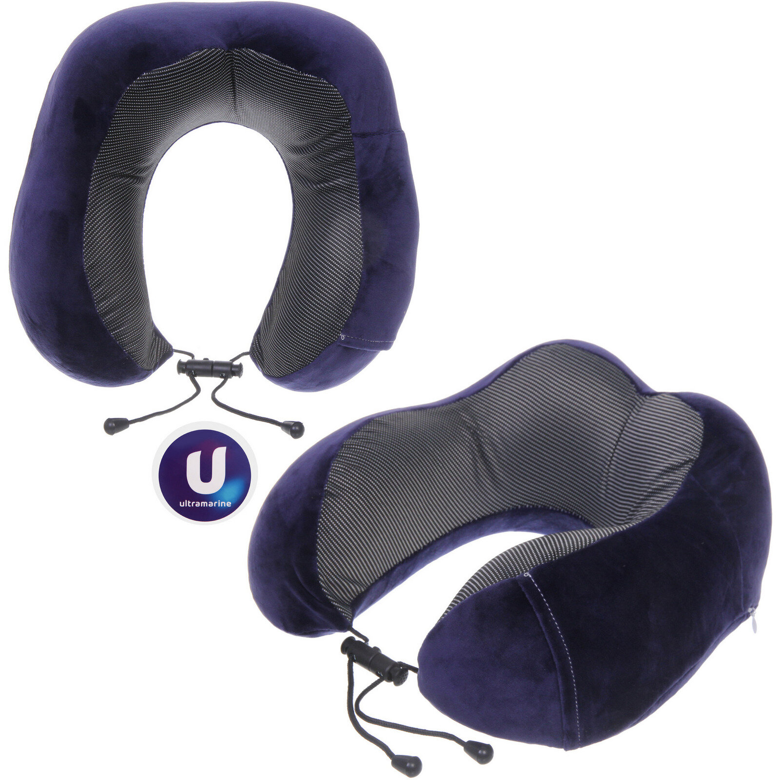 фото Подушка для шеи дорожная "TRIP - Fit", мемори-эффект, цвет тёмно-синий