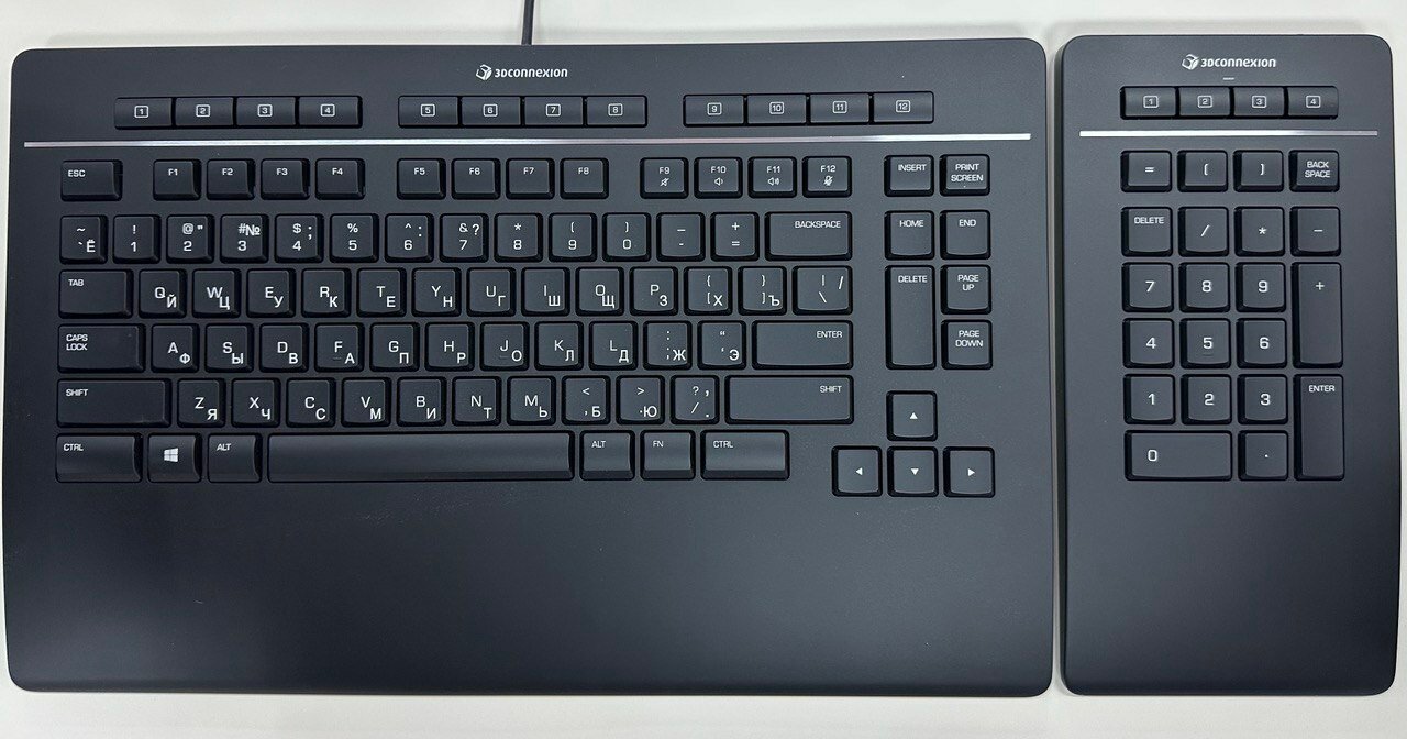 Клавиатура 3Dconnexion Keyboard Pro с Num Pad, Русский шрифт