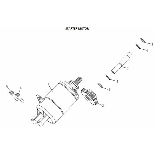 Вал промежуточный стартера для ARIIC Chief 318