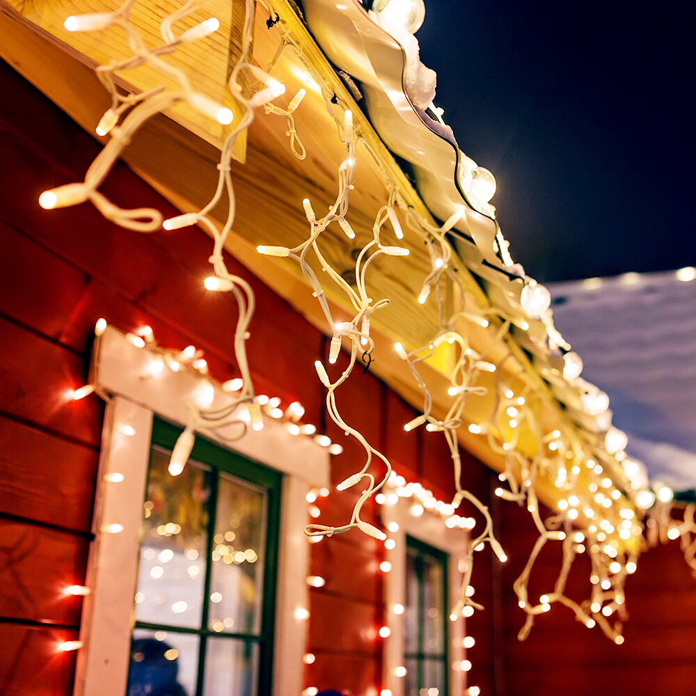 5,6*0,9м. Уличная гирлянда бахрома Ardecoled ARD-Edge-PRO-5600x900-White-240LED-Milk-Flash Warm (34132) - фото №3