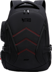 Рюкзак для ноутбука 15.6" Acer OBG313, полиэстер, черный/красный (ZL.BAGEE.00G)