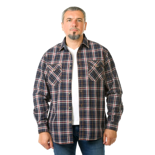 фото Рубашка , размер 4xl ru-58, коричневый, красный турция