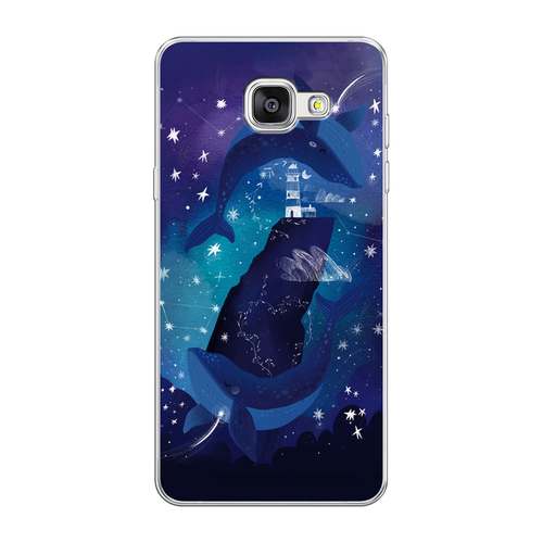 Силиконовый чехол на Samsung Galaxy A5 2016 / Самсунг Галакси A5 2016 Ночные киты силиконовый чехол на samsung galaxy a5 2016 самсунг галакси a5 2016 абстракция живопись