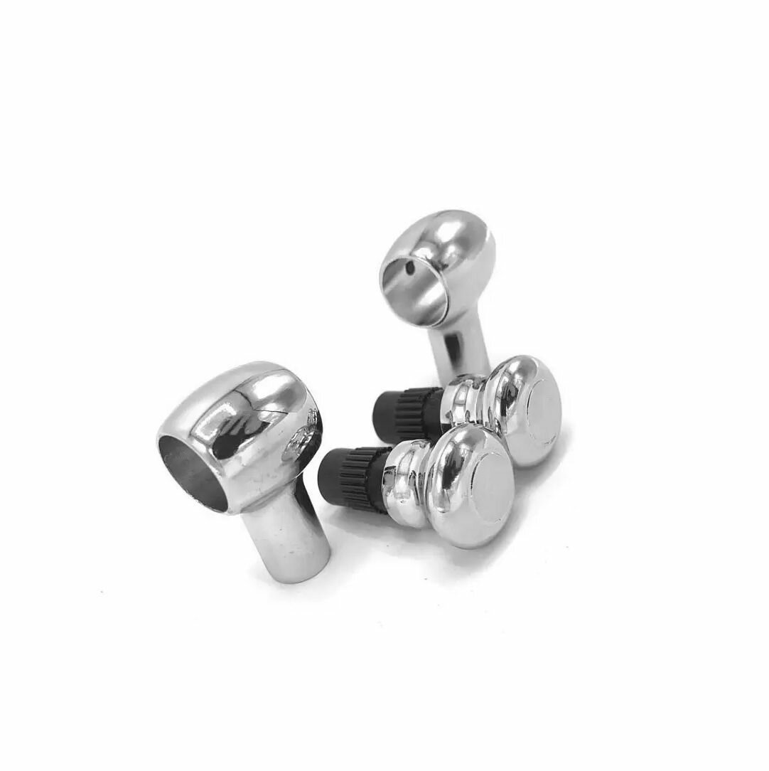 фото Комплект держателей и заглушек для трубы / рейлинга 16мм. Ретро