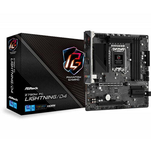 Материнская плата ASROCK Z790M PG LIGHTNINGD4 LGA1700 mATX 2300300₽