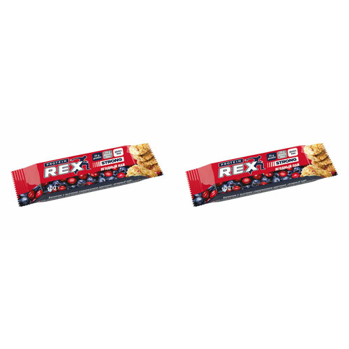 Протеиновый батончик REX Strong с ягодным пайком, 100 гр, 2 шт. батончик protein rex strong шоколадный 100 г