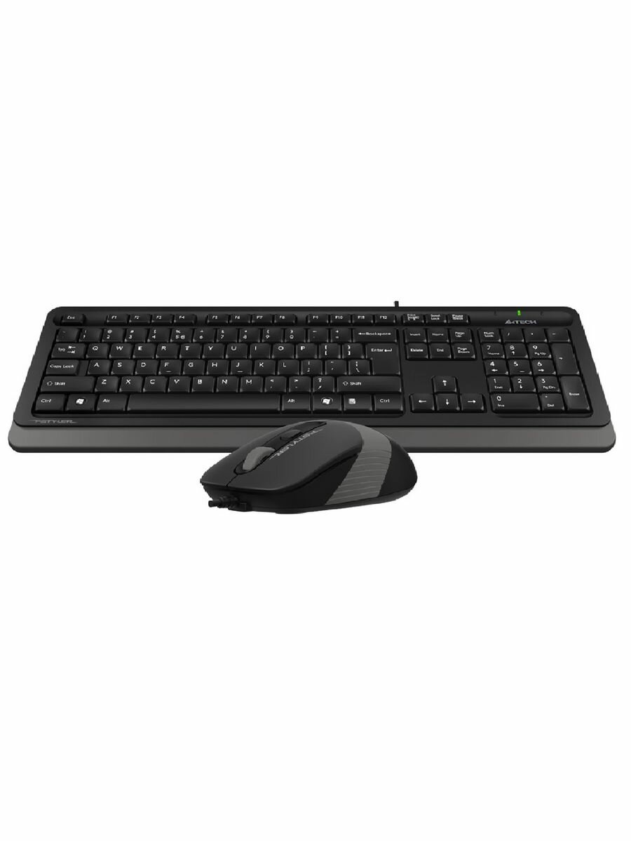 Комплект (клавиатура+мышь) A4 Fstyler F1010, USB, проводной, черный и серый [f1010 grey] - фото №19
