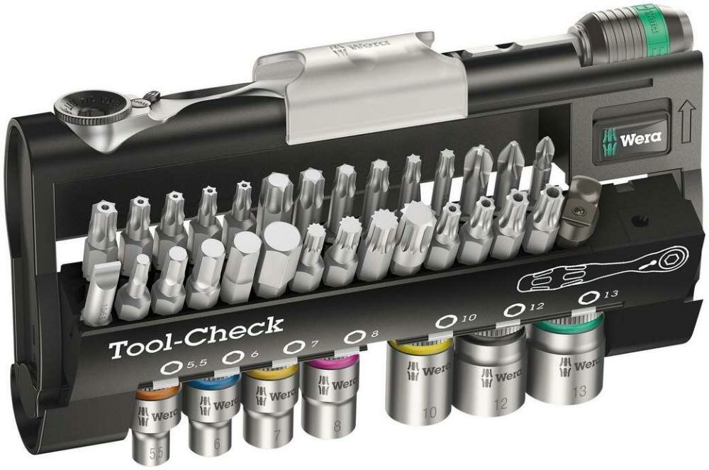 Tool-Check Automotive 1 набор бит и головок с трещоткой, 38 пр. Wera WE-200995