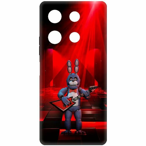 Чехол-накладка Krutoff Soft Case фнаф (FNAF) - Бонни с гитарой для INFINIX Note 30 Pro черный чехол накладка krutoff soft case фнаф fnaf бонни с гитарой для infinix smart 8 черный