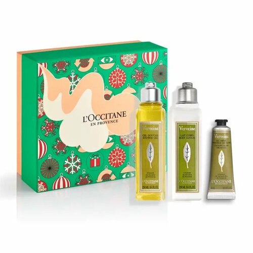 Подарочный набор для ухода за телом L'Occitane Verbena (гель для душа 250 мл, лосьон для тела 250 мл и крем для рук 30 мл) из Финляндии лосьон для тела bon she s крем для тела питание увлажнение уход за кожей