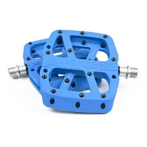 Педали E Thirteen Base Flat Pedal Composite Blue (PD2USA-102)