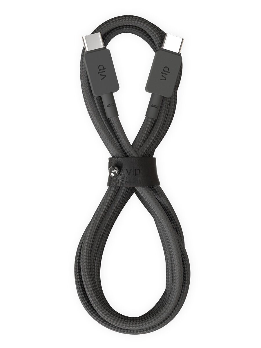 фото Кабель VLP Nylon Cable USB-C / USB-C, A, 100Вт 1,2м, черный