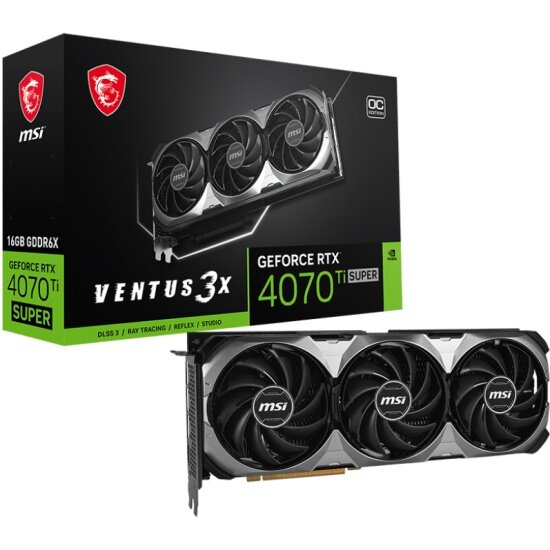 Видеокарта Msi GeForce RTX 4070 Ti SUPER VENTUS 3X OC 16G