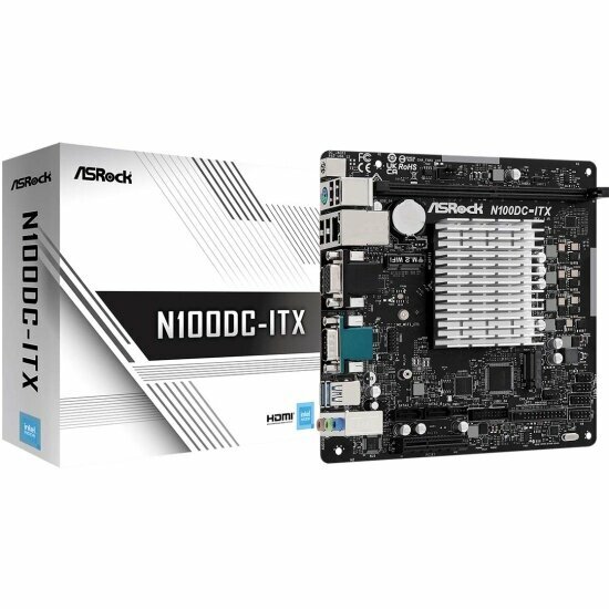 Материнская плата Asrock N100DC-ITX (Intel N100, mini-ITX)