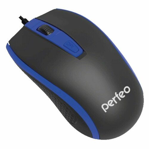 Perfeo Мышь Perfeo PROFIL, проводная, оптическая, 1600 dpi, USB, синяя