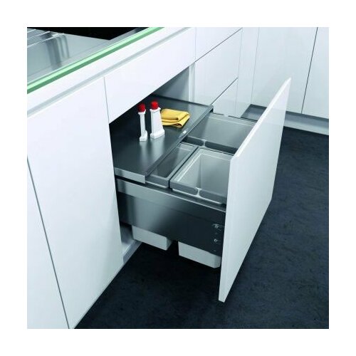 Выдвижная система сортировки VS ENVI Space, тройное разделение, ширина корпуса 500 мм, цвет серый