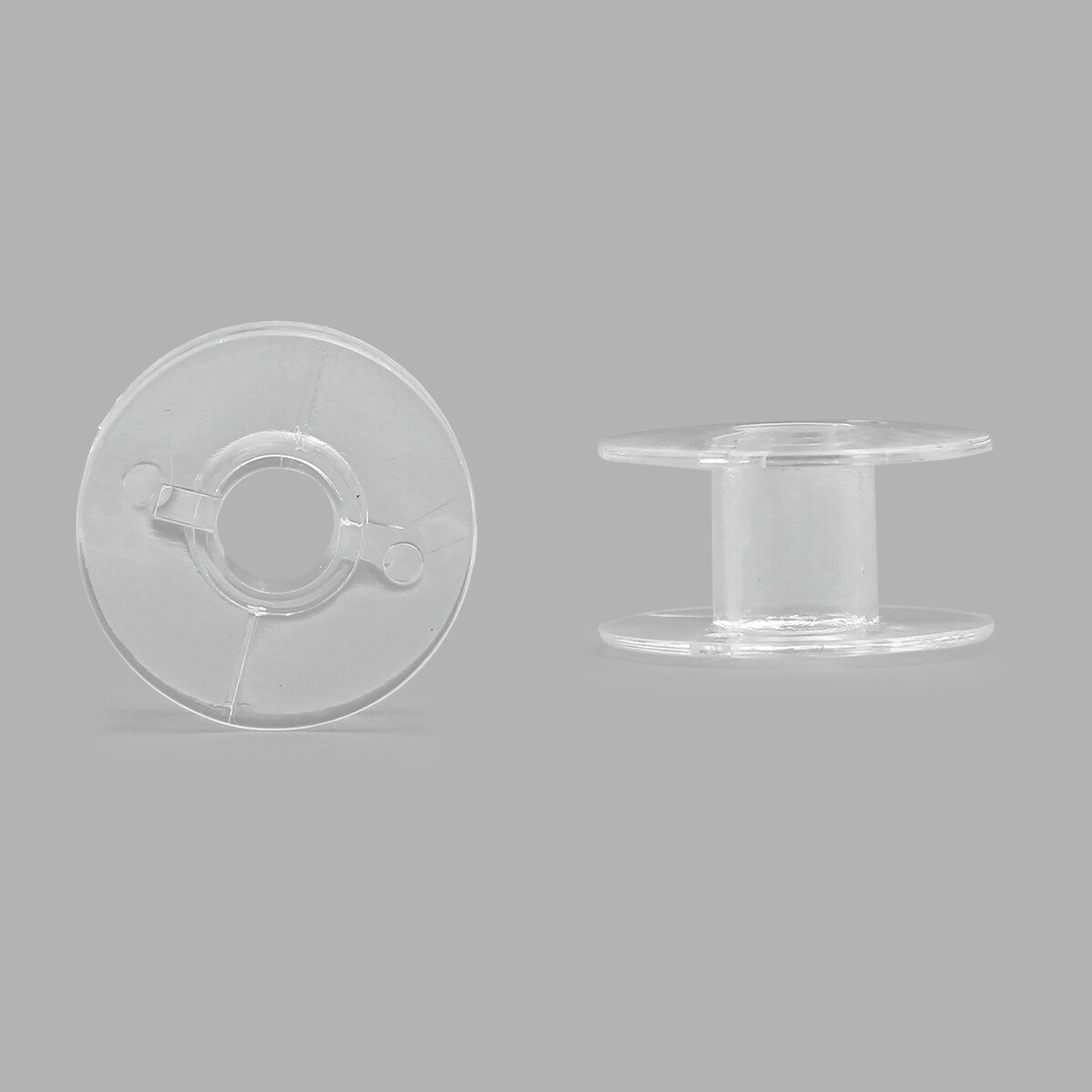 Шпулька для швейных машин, диаметр 19 мм, высота 10 мм, пластик, Н/Н 5819 (прозрачный), 10 шт