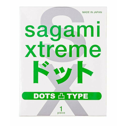 Презерватив Sagami Xtreme Type-E с точками - 1 шт. (цвет не указан)