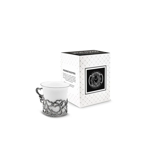 Кофейный набор Любящие сердца посеребренный 6645₽